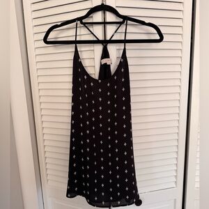LOFT Maternity Black Boho Razerback Tank Small